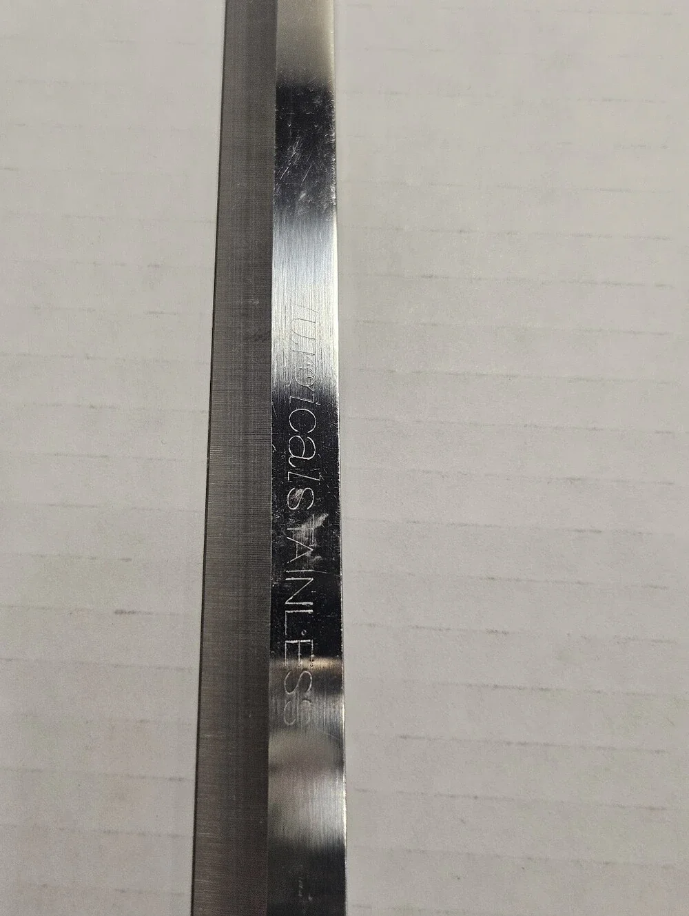 Vtg 1970s BLUE CORNFLOWER Pattern Slicing Knife Non-serrated Household Brand
